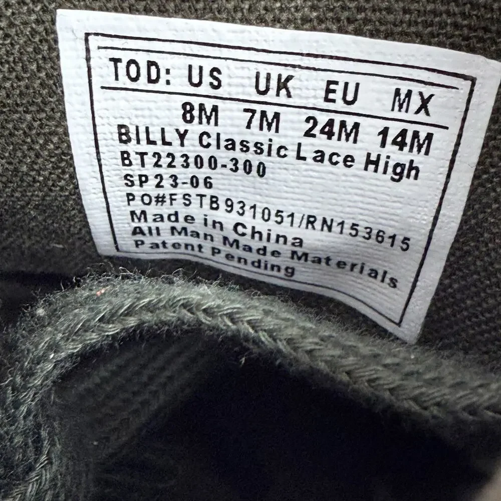 BILLY Footwear Toddler Kids High Top Sneakers US 8 M EU 24 Dark Green NIB
